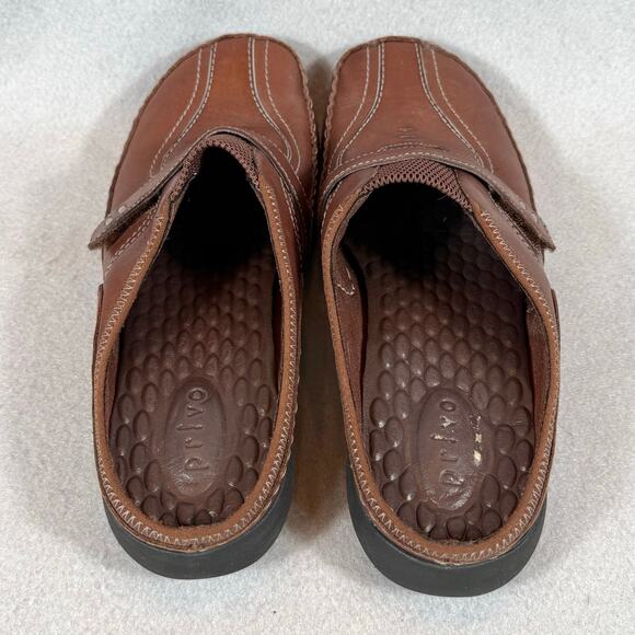 Clarks Privo Brown Leather Mules Womens Size 9M Shoes 75799 - Picture 6 of 12